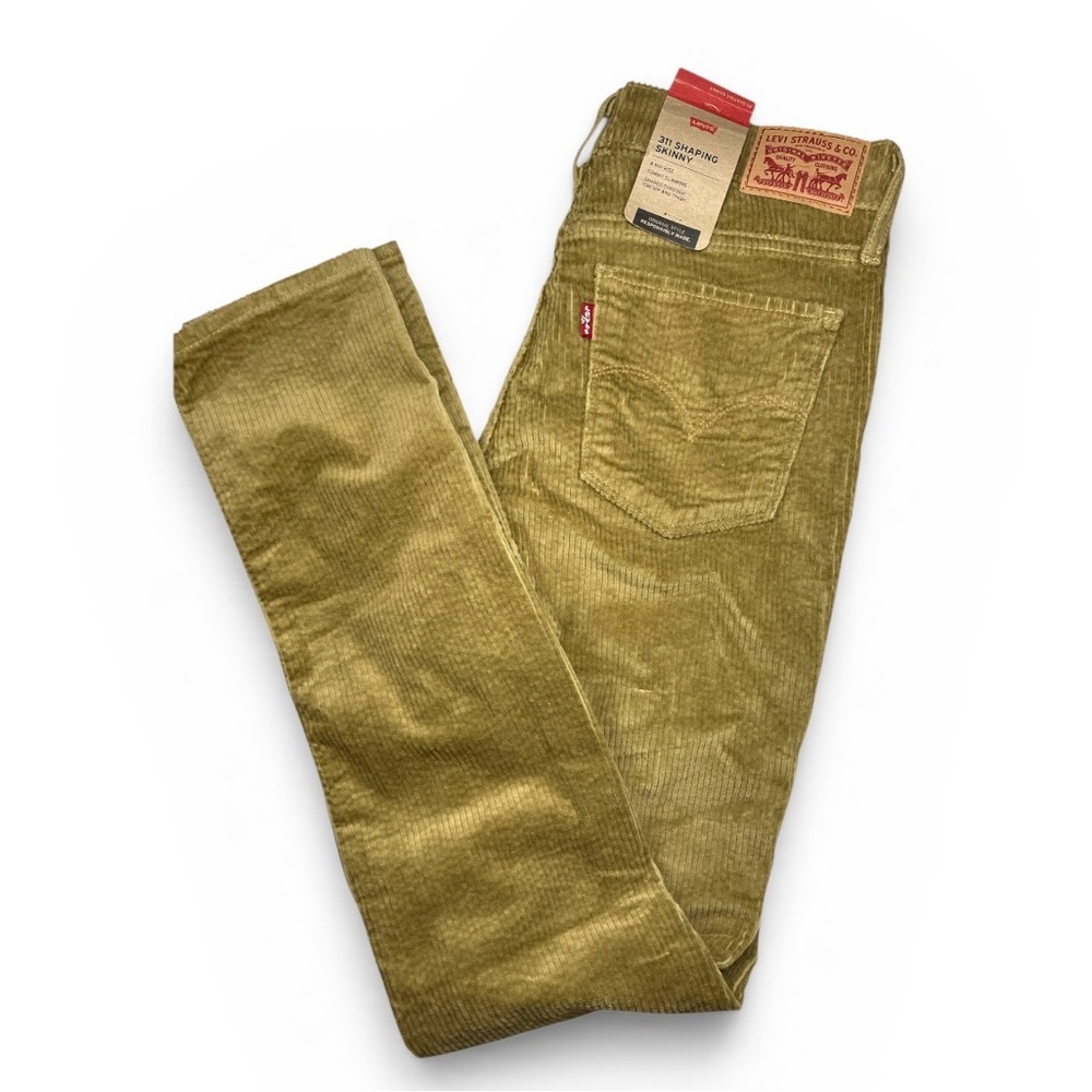 Levi's 311 New Shaping Skinny 28x30 Corduroy Ribbed Jeans Golden Brown